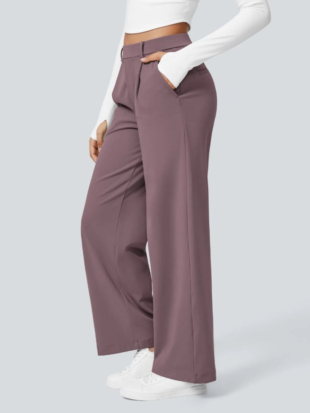 XXS Purple Sandalwood Halara Flex DayStretch High Waisted Straight Leg Pant